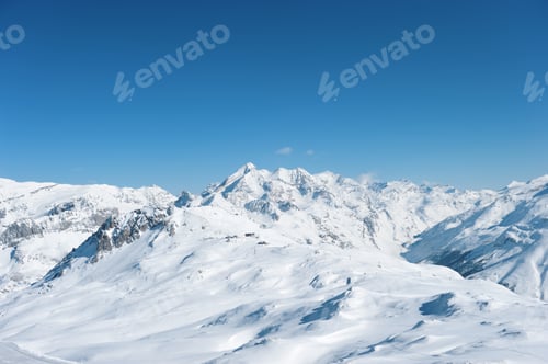 Preview: Mountains with snow in winter