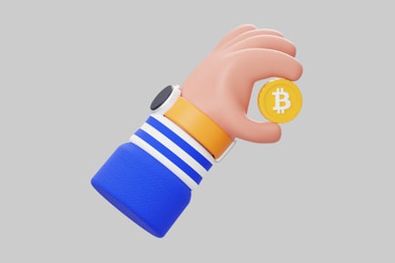 Preview: Bitcoin held by hand wrist