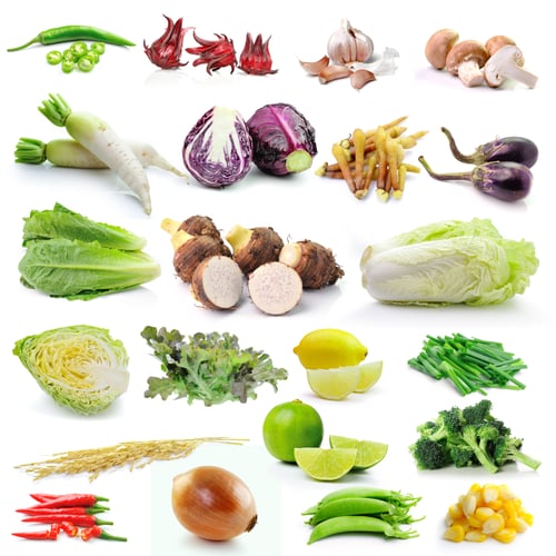 Preview: set of vegetable on white background