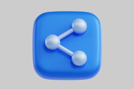 Preview: Rounded blue share connection icon