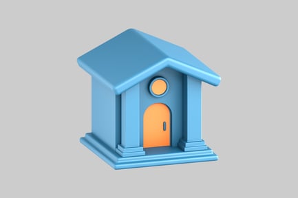 Preview: Minimalist building with circular window