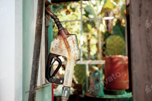 Preview: Old of spout in gas station