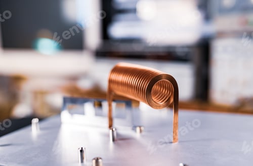 Preview: Close-up A lot of skeins of twisted copper wire