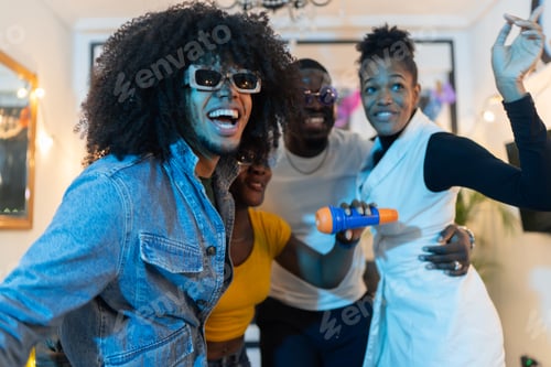 Preview: Friends singing karaoke and enjoying house party