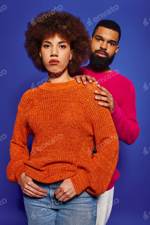 Preview: Harmony in blue: young african american friends