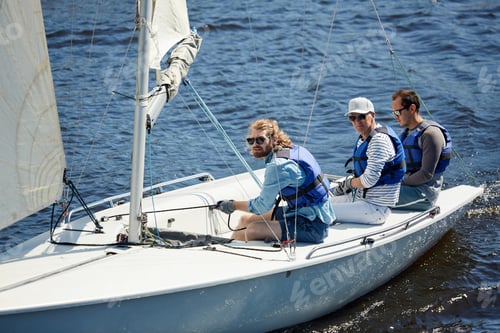 Preview: Serious men sailing on weekend