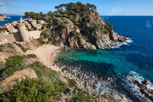 Preview: Picturesque mediterranean town of Tossa de Mar. Catalonia, Spain