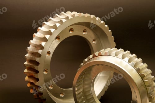 Preview: Gear wheels studio shoot industrial background