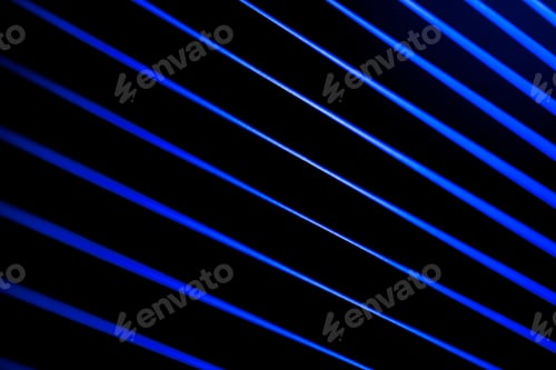 Preview: Sharp blue beams cut through black space. Laser rhythm.