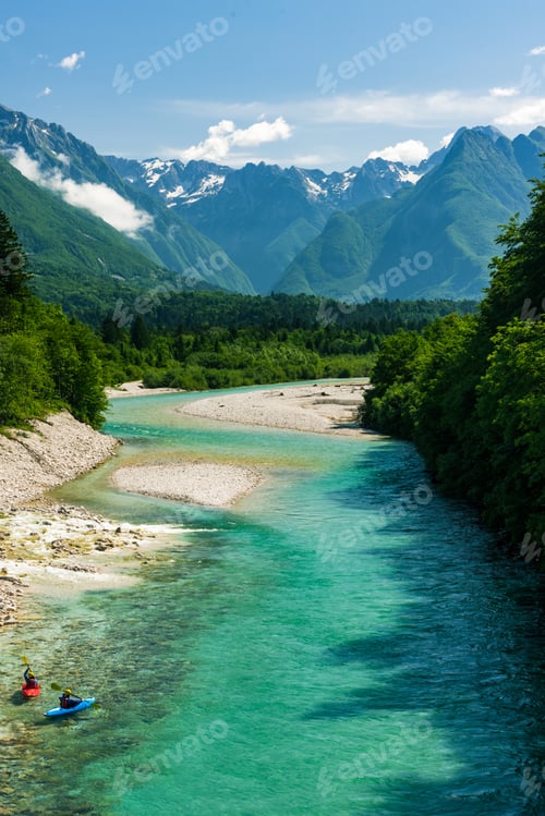 Preview: Kayaks on Soca river,Slovenia