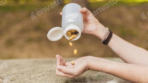 Preview: pills, medicine, vitamin, pouring