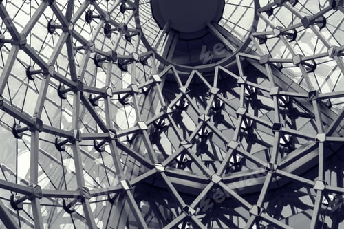 Preview: Construction architecture structure. Glass facade design