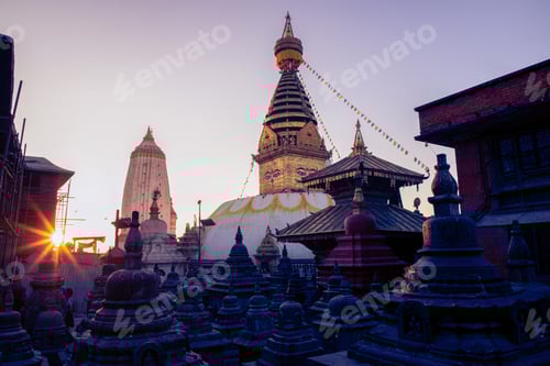 Preview: Temple Sunrise in Kathmandu, Nepal