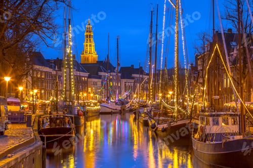 Preview: Old sailing ship at the Hoge der Aa quay Groningen