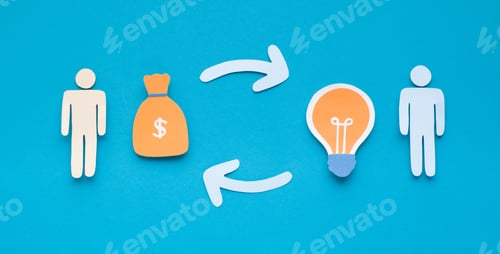 Preview: Business Investment Concept with Lightbulb and Moneybag