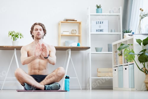 Preview: Man doing breathing exercises