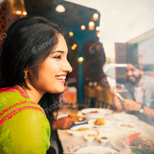 Preview: Indian Ethnicity Food Curry Naan Roti Meal Concept