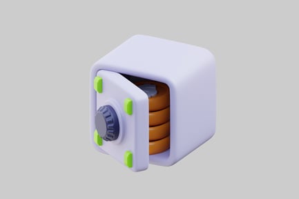 Preview: Open safe with gold coins