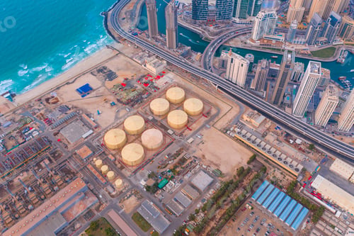 Preview: Dubai Downtown skyline, United Arab Emirates or UAE. Urban city.