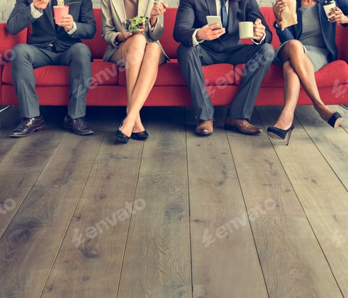 Preview: Business Team Working Break Eating Lunch Concept