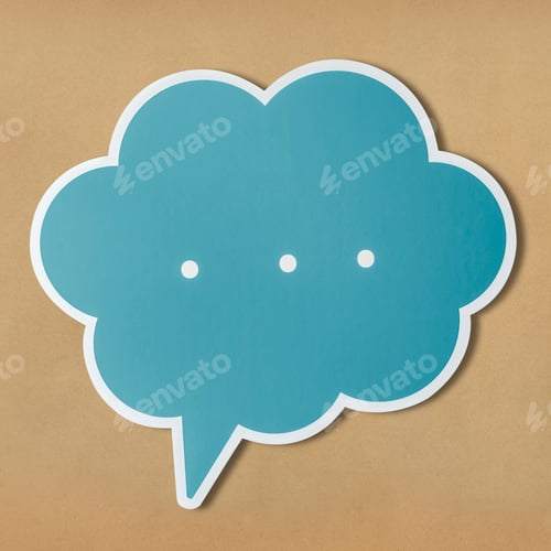 Preview: Speech bubble cut out icon
