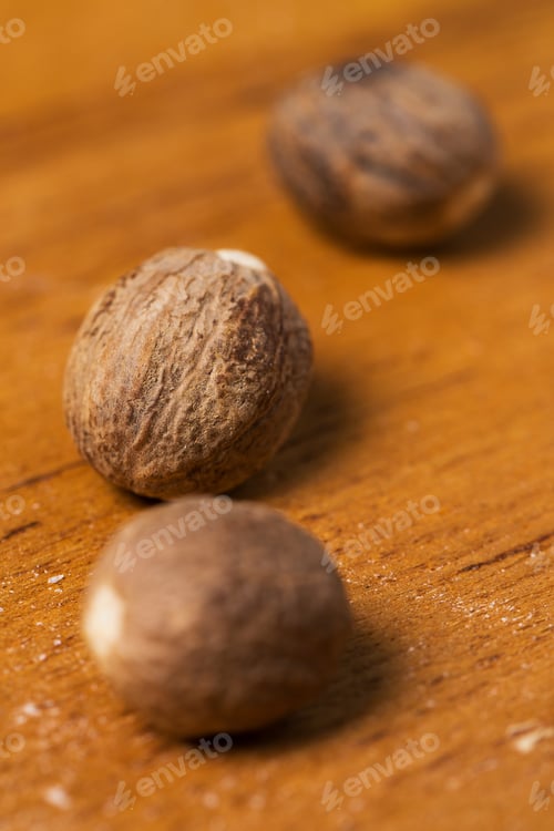 Preview: Snack. Heap of nuts on the table