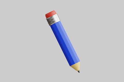 Preview: Blue pencil with eraser