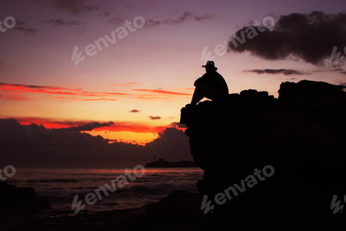 Preview: Man in sunset