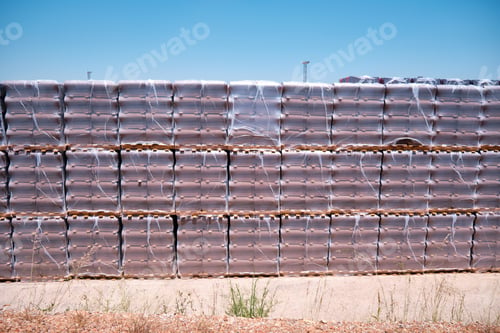 Preview: Boxes of already manufactured material await their turn to be sent to buyers