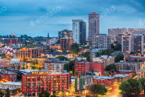 Preview: Roads and Buildings in Downtown Seattle, Washington