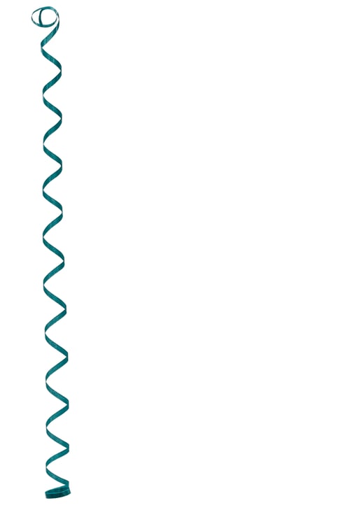 Preview: Green streamer, isolated on a white background