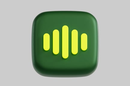 Preview: Podcast sound wave green button