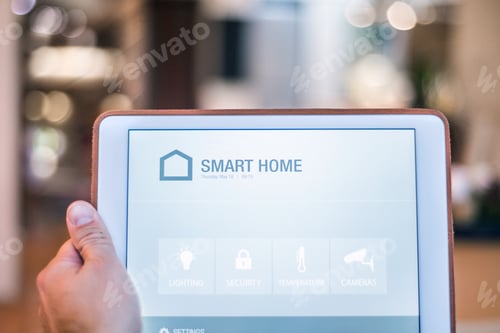 Preview: A tablet with smart home screen.