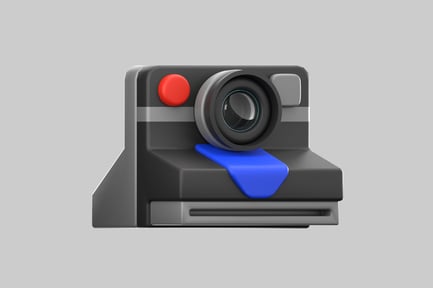 Preview: Fun instant camera with blue button