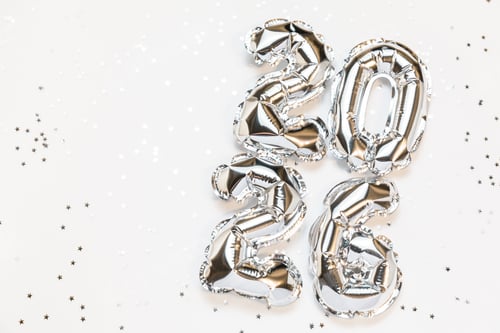 Preview: New year 2026 balloon celebration card.