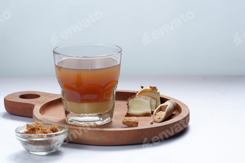 Preview: bandrek Sundanese hot drink of herbal tea.made of a mixture of ginger water, palm sugar and Sweetene