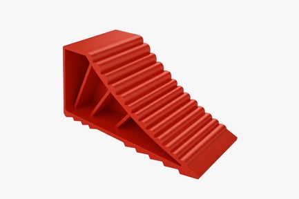 Preview: Red Rubber Wheel Chock for Trailers and Vehicles
