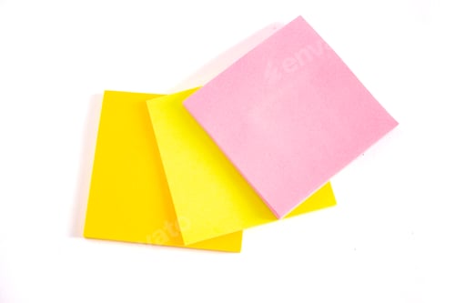 Preview: Bright Sticky Notes Isolated on White
