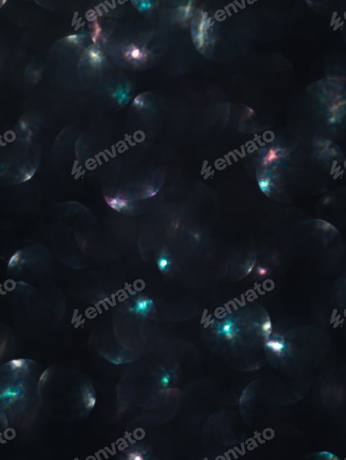 Preview: Trendy neon color festive sparkling defocused lights vintage lens Blue purple bokeh abstract overlay