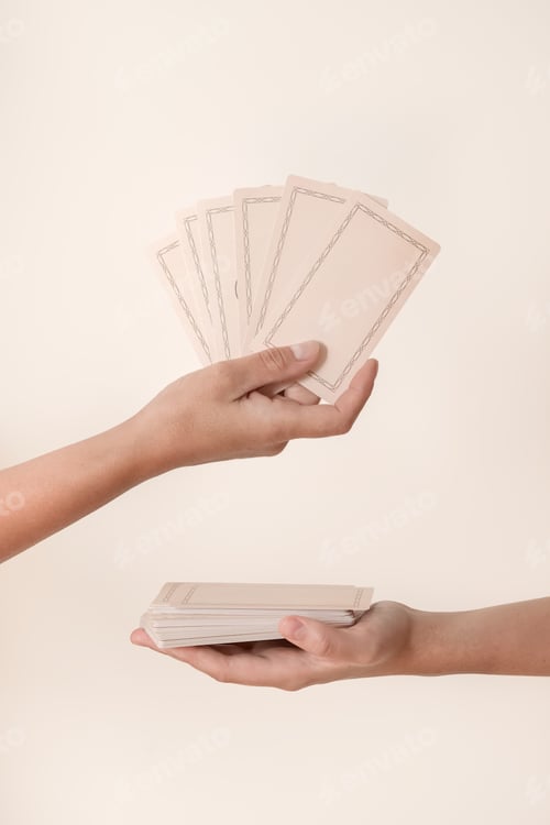Preview: Tarot cards, Fortune telling on tarot cards magic crystal, occultism, Esoteric background. Fortune t
