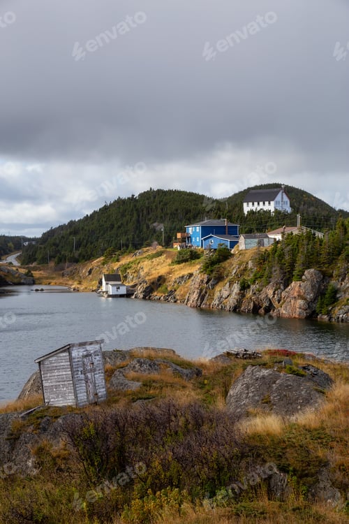 Preview: Salt Harbour, Newfoundland, Canada. Small Town on Atlantic Ocean Coast