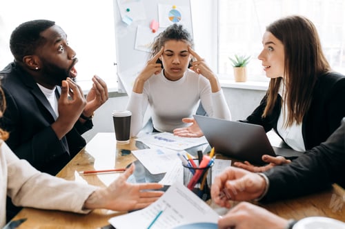 Preview: business people work woman man briefing