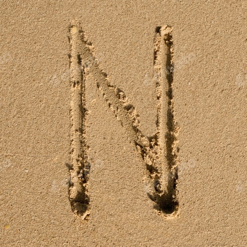Preview: English sandy alphabet