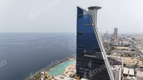 Preview: Top view Jeddah city beach Saudi Arabia - Red Sea corniche View , Waterfront