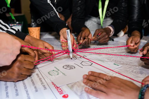 Preview: Hands Together Artwork Details Abstract Texture Symmetry Kenya Artist