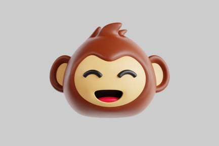 Preview: Happy cartoon monkey face