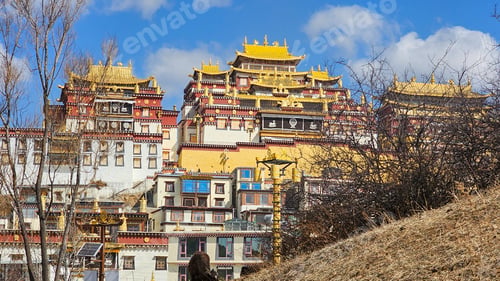 Preview: Beautiful Songzanlin Monastery in Shangri-La City Yunnan Province China
