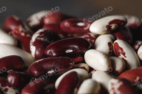 Preview: close up of swallow beans as textured background with copy space