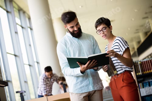 Preview: Couple of happy students at the university