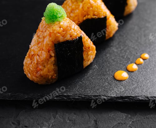 Preview: Elegant sushi presentation on slate
